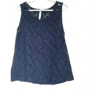 Kenneth Cole navy blue lace  tunic